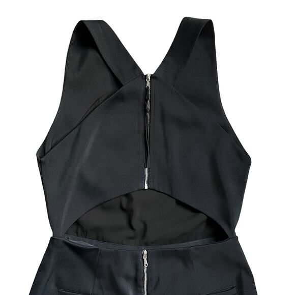 Rebecca Minkoff Black Cutout Sleeveless V-Neck Jumpsuit Size 6 - Picture 7 of 13